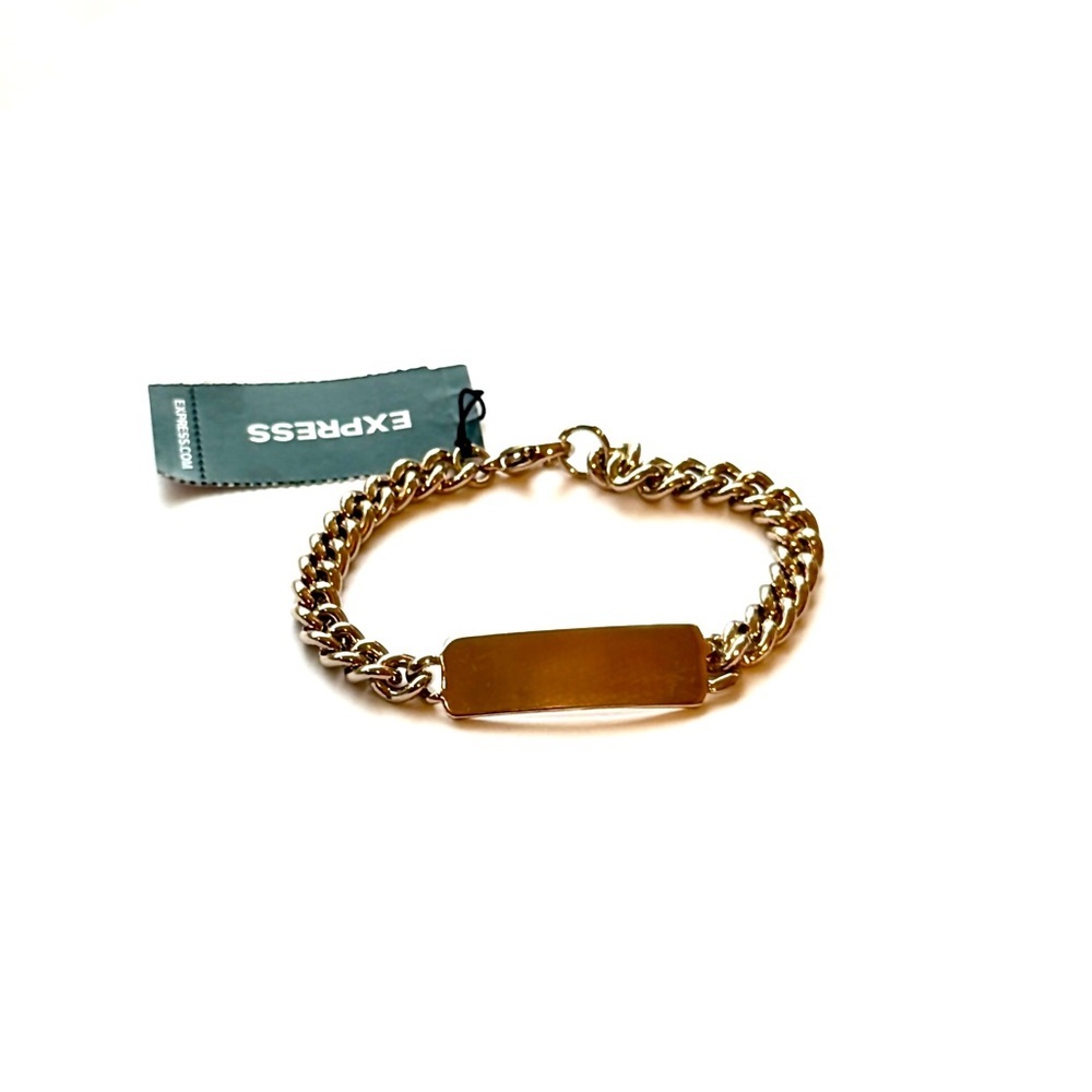 Express Gold Tone ID Chain Bracelet NWT